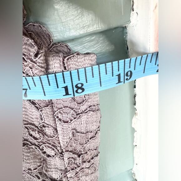 David’s bridal NWT lace one shoulder dress gown portobello purple bridesmaid 12 - Picture 5 of 9